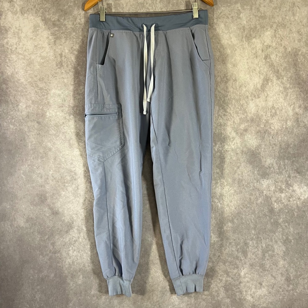 FIGS Zamora Jogger Scrub Pants Women Medium Grey Technical 5-Pocket Drawstring